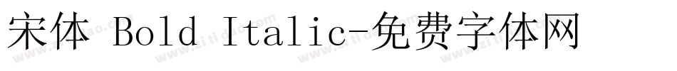 宋体 Bold Italic字体转换